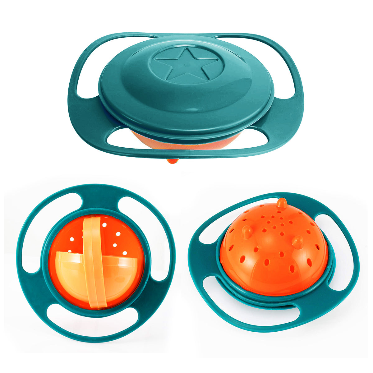 360 Rotating Feeding Bowl - Green